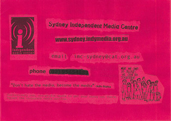 Indymedia flyer