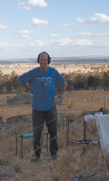 Alan Lamb, Aeolian Harp/Wire instrument on Pindari Farm, unsound06 festival