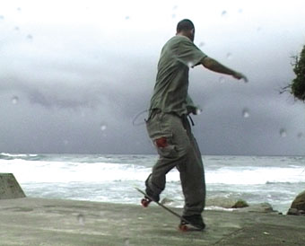 Shaun Gladwell, Storm Sequence, 2000, digital video still courtesy the artist and Sherman Galleries, Sydney
