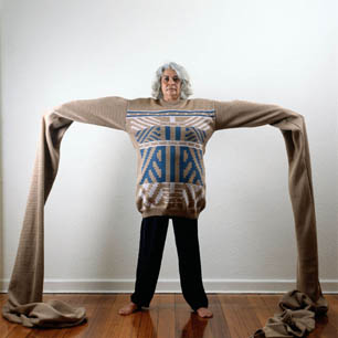 Christian Bumbarra Thompson, Untitled (Marcia Langton), Blak Palace Series, Tiwi Jumper 