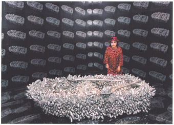 Yayoi Kusama, Walking on the Sea of Death, 1981