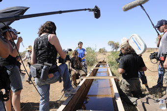 Beck Cole and team; R: Warwick Thornton and team, The Making of Samson and Delilah