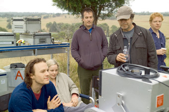 LR: Heath Ledger, Abbie Cornish, Luke Davies, Neil Armfield