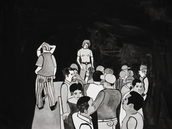 Drawings for Play Pause 2001-06, Gouache on Paper, collection of the artist