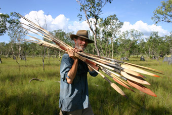 Rolf de Heer on location for Ten Canoes