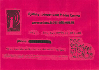 Indymedia flyer