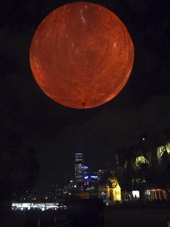 Solar Equation by Rafael Lozano-Hemmer for The Light in Winter, Federation Square