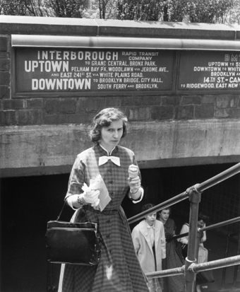 Imogen Cunningham
Subway New York 1956
gelatin silver print
Collection of George Eastman House, International Museum of Photography and Film