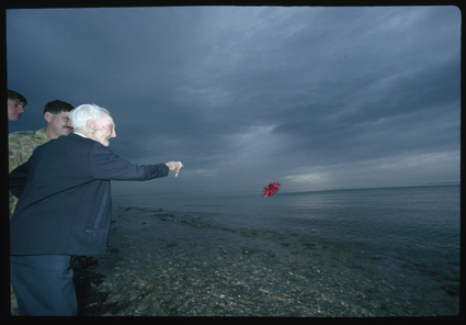 Jack Ryan throwing poppies into the Aegean Sea, When Old Foes Meet