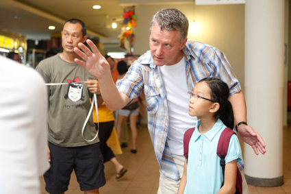 Joe Lawlor from Desperate Optimists on the set of Tiong Bahru in Singapore 2010