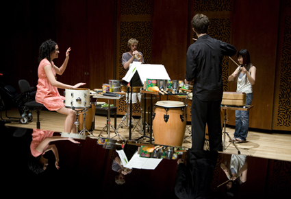 Percussion students, Queensland Conservatorium Griffith University