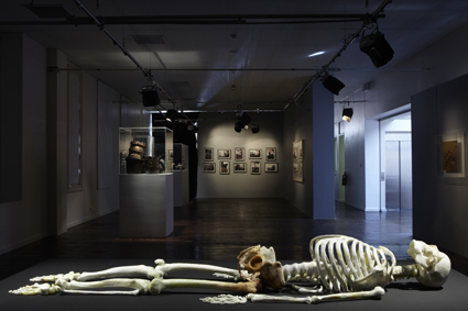 He Xiangyu, Skeleton (2010), jade, installation view at 4A Centre for Contemporary Asian Art, courtesy of Pearl Lam Gallery, Shanghai