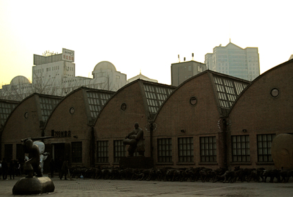 Bauhaus-style former factory buildings at the 798 art zone