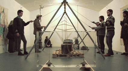 Riley O'Keeffe, Nothing-Object, Forever, 2012,  performance of Steve Reich’s Pendulum Music
