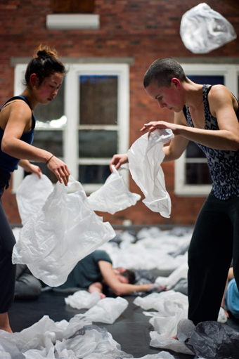 Lilian Steiner, Kirstie McCracken, rehearsing Weather