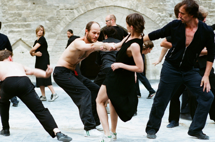 Carlos Garbin (left centre) and Marie Goudot (right centre), Cesena, Rosas at Palais des Papes in Avignon, France