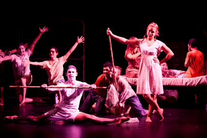 Students from the Aboriginal Centre for the Performing Arts, Brisbane perform Stolen by Jane Harrison, directed by Leah Purcell