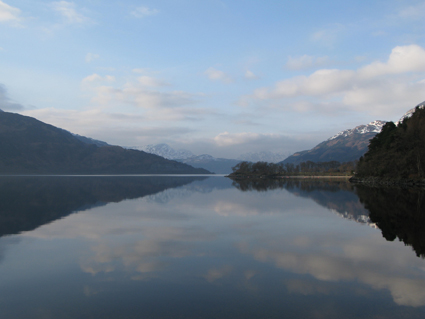 The view north from the bonnie, bonnie (east) banks of Loch Lomond