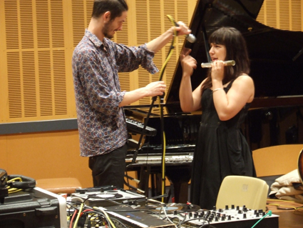 John  Watts, Lina Andonovska, Everything Always: The Noise Works of Peter Ablinger rehearsal