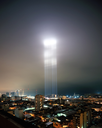 Ryoji Ikeda, Spectra (Buenos Aires), site-specific installation, 2012