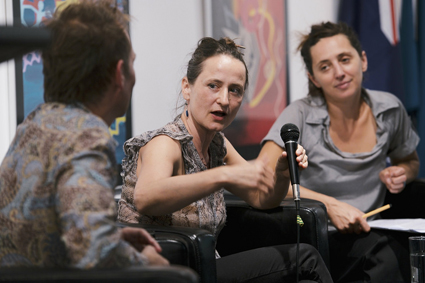 Martin del Amo, Sasha Waltz, Nadia Cusimano in conversation at the Goethe Institut