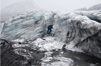  Expedition # 25, 2009, archival print from The Glacier Studies series—part of Singaporean artist Robert Zhau’s faux-scientific documentation of his expedition to the North Pole.