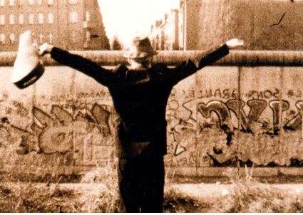 Berlin Wall and Jon Rose, stills from a film by Konstanze Binder 1990, Rosenberg Museum Archive