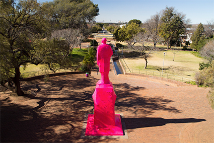 Cigdem Aydemir, documentation of Plastic Presidents at Vryfees in South Africa