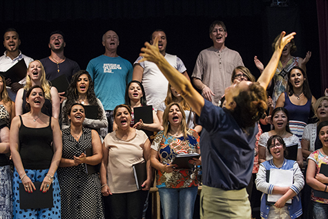 Catherine McClements and choir members, The Events, Sydney Festival, 2016