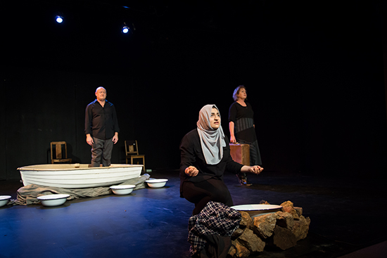 Stephen Holt, Haya Arzidin and Virginia Anderson in Basin