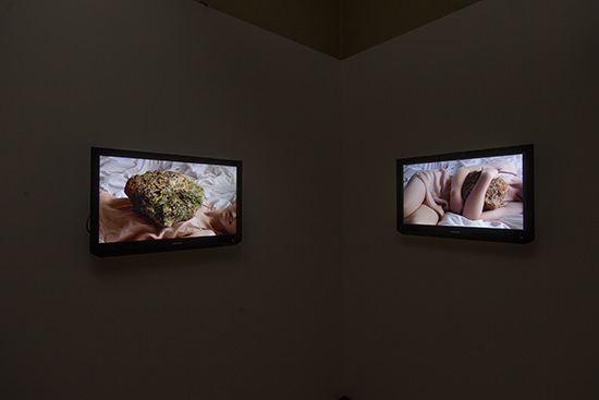 Grace Marlow (2015 BVA graduate), settled/unsettled, dual channel video projection, duration variable