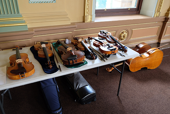 Instruments awaiting Argonaut Quartet, Glossolalia, BIFEM 2016