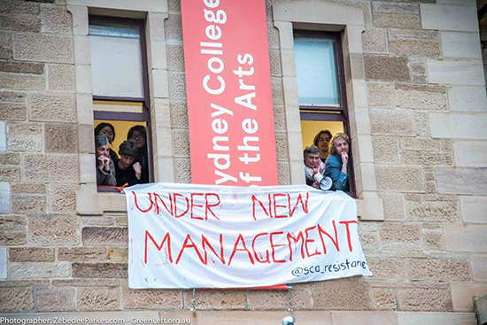 Students occupy Sydney College of the Arts