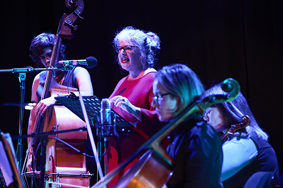 berni m janssen (centre) and members of BOLT ensemble, Windspoken, The Book of Daughters, JOLT Arts