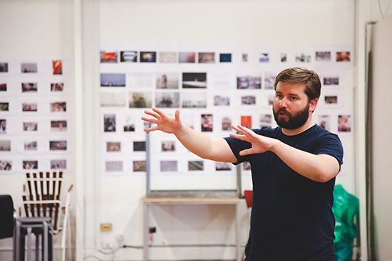 Kip Williams in rehearsal, Chimerica, Sydney Theatre Company