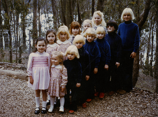 The Family, Eildon children lined up according to height, The Family