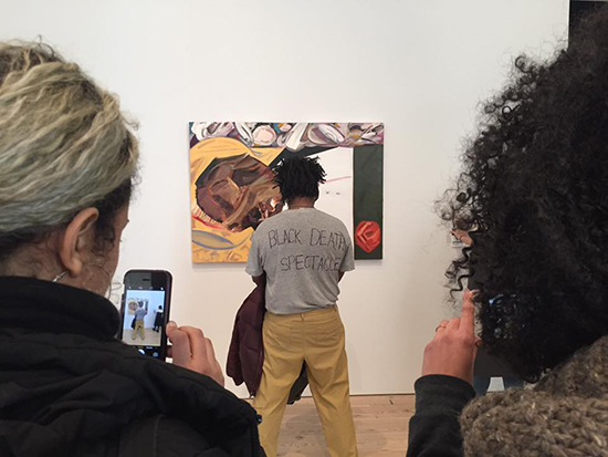 At the Whitney, a protest against Dana Schutz' painting of Emmett Till